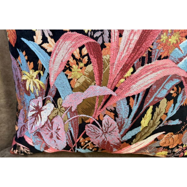 Moody Floral Woven Pillow Cover For Sale - Image 14 of 14