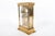 French Vintage French Regulator Style Three-Glass Brass Mantel Clock For Sale - Image 3 of 11
