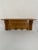 French Country Vintage French Tiger Oak 27" Wall Shelf Coat and Hat Rack For Sale - Image 3 of 17