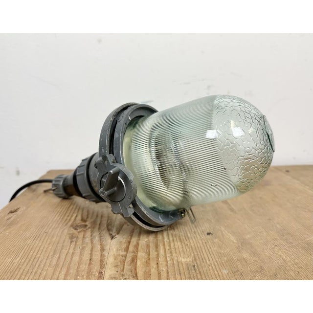Industrial Grey Pendant Light, Former USSR, 1960s For Sale - Image 15 of 16