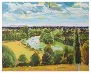 Jackson, Richmond Terrace in Summer, 2016, Oil on Board