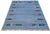 Sky Blue Handmade Cotton Vegetable Dyed Flat Weave Area Rug, Sky Blue Leaf Dhurrie - 8'x10' For Sale - Image 8 of 13