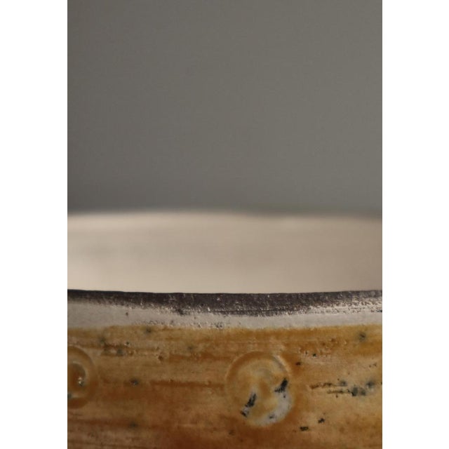 Scandinavian Modern Raku-Fired Stoneware Bowl attributed to Inger Rokkjær, 2003 For Sale - Image 12 of 15