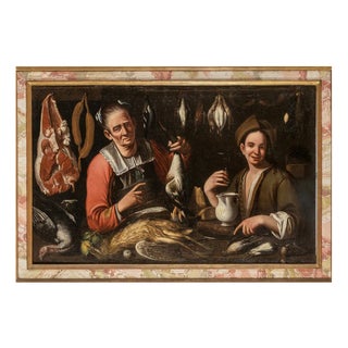 Francisco López Caro, FEMALE POULTERER, Oil on Canvas For Sale