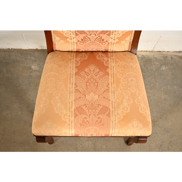 Wood Baker Furniture Style Regency Carved Mahogany Dining Chairs, Set of Six For Sale - Image 7 of 13