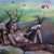 Mythic by John McLeod | Oil on panel of a reclining figure with antlers and a skull in a landscape. For Sale