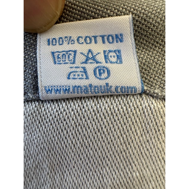 Matouk Matouk Silver / Grey Cotton Dinner Napkins - Set of 12 For Sale - Image 4 of 5