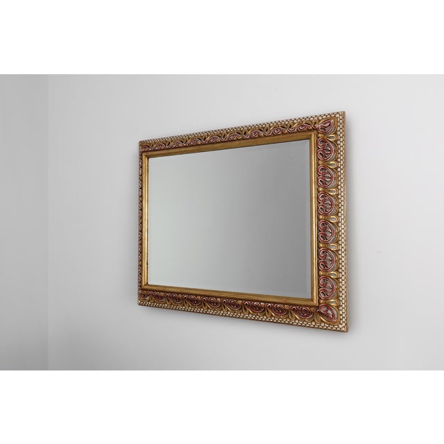 Wood Baroque Revival Firenze Mirror in Carved Wood, Italy, 1960s For Sale - Image 7 of 12