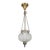Antique 8 In. Clear Crystal Onion Bell Jar Pendant Light For Sale