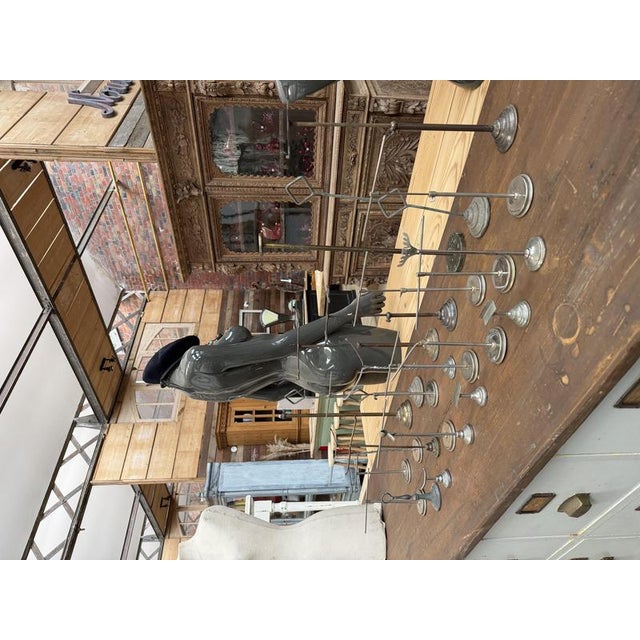 Set of 25 vintage metal display stands. Sizes range from 7 cm to 45 cm in height. A beautiful assortment, perfect for a...