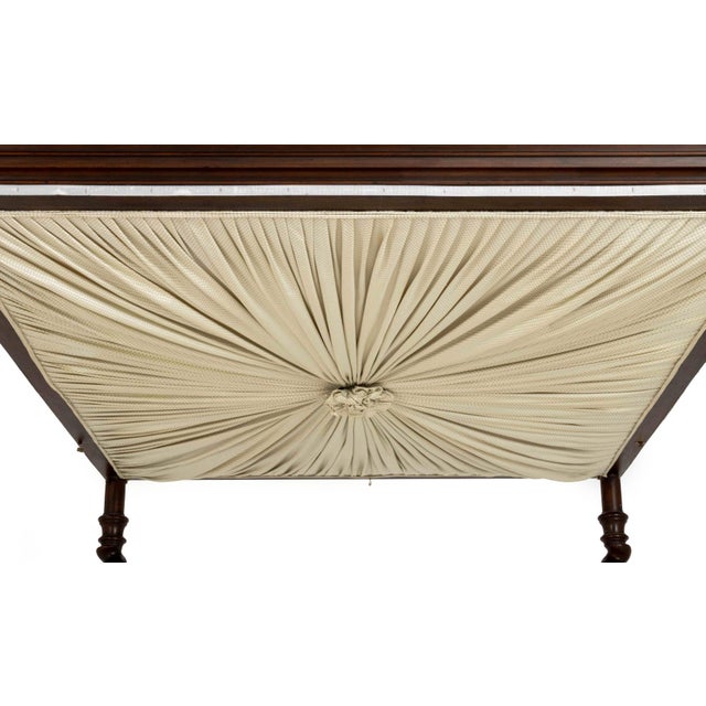 Late 20th Century Baker Furniture Britannia Walnut Full-Size Four-Poster Canopy Bed Frame For Sale - Image 5 of 9