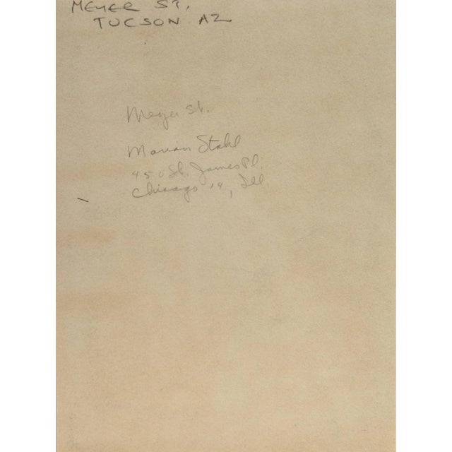 Paper 'In the Shade of La Casa Cordova, Tucson' by Marian Stahl, Circa 1960 For Sale - Image 7 of 9
