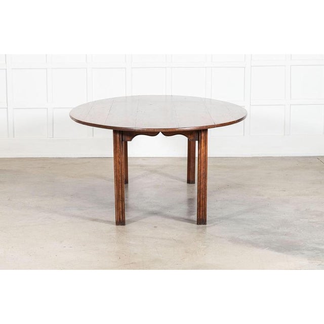 Wood Large English Oval Cherrywood Dining Table, 1890s For Sale - Image 7 of 15