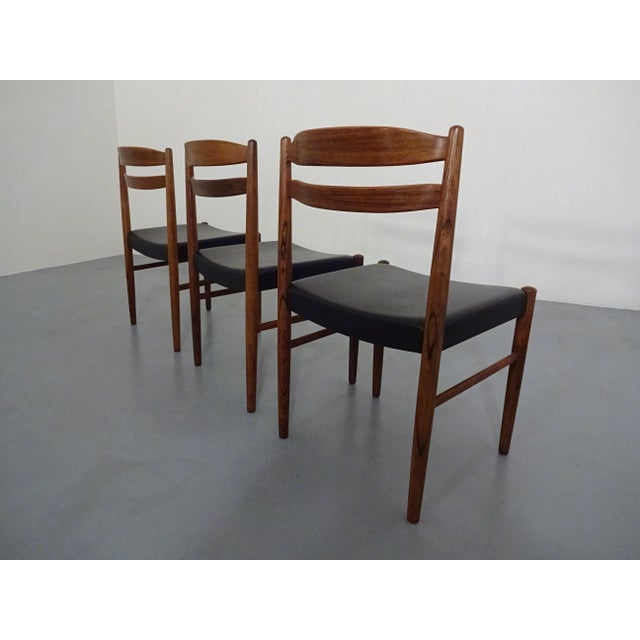 Swedish Rosewood Side Chairs by Carl Ekström for Albin Johansson & Söner, 1960s, Set of 3 For Sale - Image 4 of 18