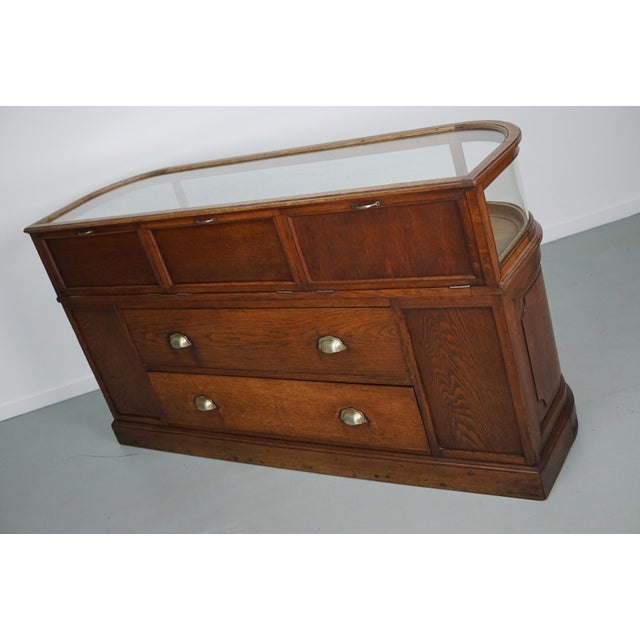 Antique Early 20th Century French Oak Jewelry Cabinet For Sale - Image 5 of 18