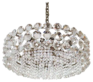 Vintage Large Crystal Glass Chandelier from Bakalowits & Sohne