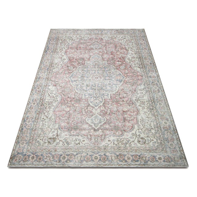 1960s Turkish Oushak Rug For Sale In Los Angeles - Image 6 of 6