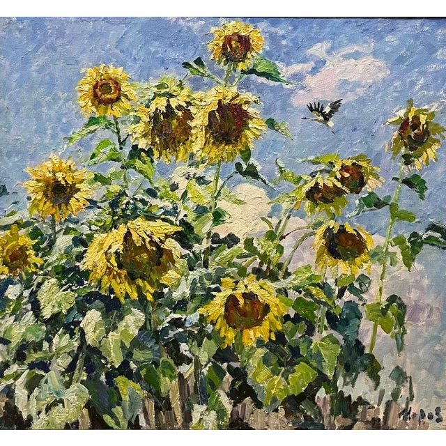 2000 - 2009 Georgij Moroz, Sunflowers, 2006, Oil on Canvas For Sale - Image 5 of 5