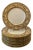 Set of 12 Elaborate Black and Gilt Service Place 1920's For Sale