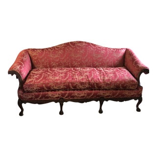 Vintage Camelback Chippendale Sofa For Sale