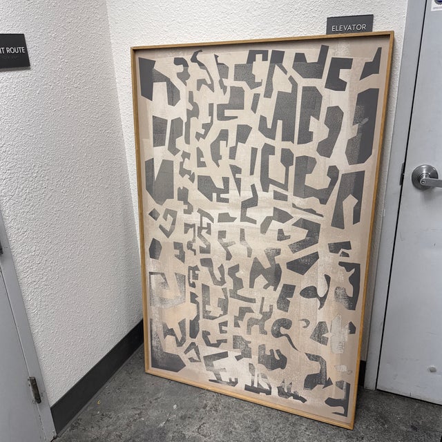 Design Plus Gallery presents the “Block III” Framed Wood Panel Art by Coup d'Esprit for Four Hands. This large-scale...