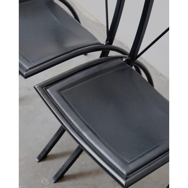1980s Cattelan Italia Bella Folding Chairs, Pair of Two For Sale In Los Angeles - Image 6 of 8