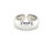 Cartier Mid 20th Century Cartier Double C Diamond Cuff Ring 18K White Gold Size 53 US 6.5 w/Papers For Sale - Image 4 of 6