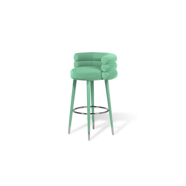 Set of Red Marshmallow Bar Stool by Royal Stranger For Sale - Image 9 of 14