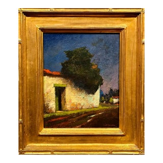 Will Sparks "The Adobe House With the Garden Wall, Monterey" (1923) - Early California Plein-Air Oil Painting For Sale