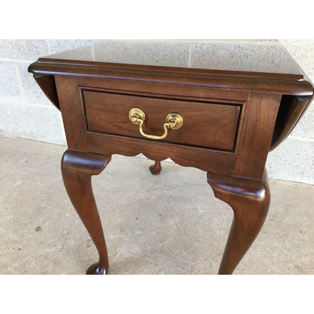 Stickley Cherry Valley Queen Anne Drop Leaf Side Table Chairish