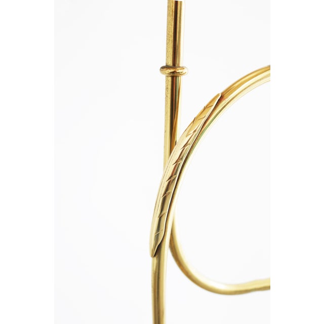 Brown Mid-Century Swedish Brass Floor Lamp in the style of Josef Frank, 1960s For Sale - Image 8 of 12