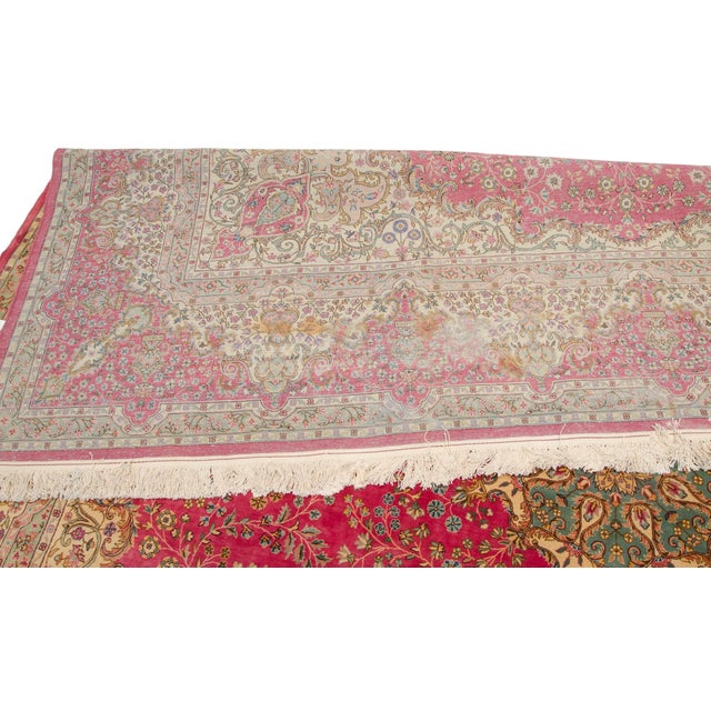 Vintage Bulgarian Kerman Design Square Carpet - 12' x 12'4" For Sale In New York - Image 6 of 11