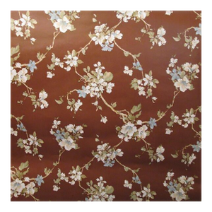 Vintage 1980s Brown Floral Wallpaper