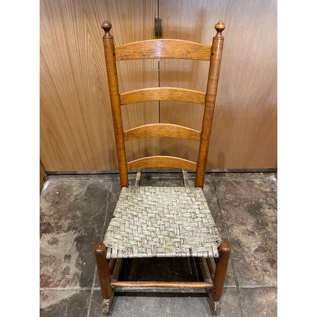 Antique Armless Shaker Style Rocking Chair Chairish