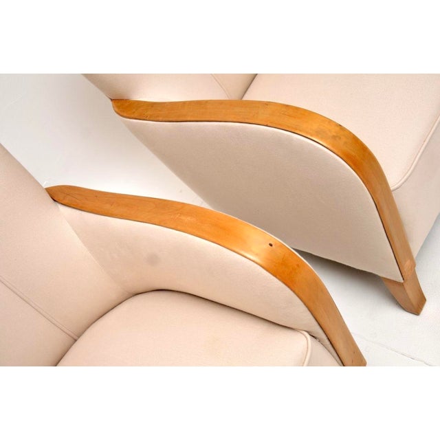 Wood Art Deco Swedish Chairs in Satin Birch, 1930s, Set of 2 For Sale - Image 7 of 10