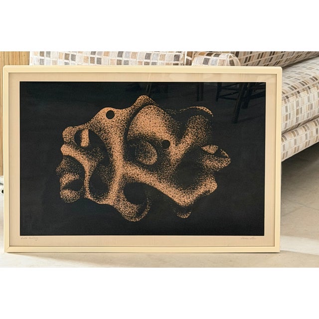 Irene Miller Stein Signed Framed Abstract Black White Serigraph Earth Fertility For Sale - Image 9 of 18