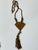 Wonderful vintage Alice Caviness fan shaped chinoiserie necklace featuring carved amber colored celluloid and (most...