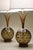 Mid-Century Modern 1960s Matched Pair XL Tiki Modern Pineapple Sculpture Glass Globe Walnut Table Lamps Witco For Sale - Image 3 of 10