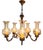 Vintage Farmhouse Chandelier with 5 Arms For Sale