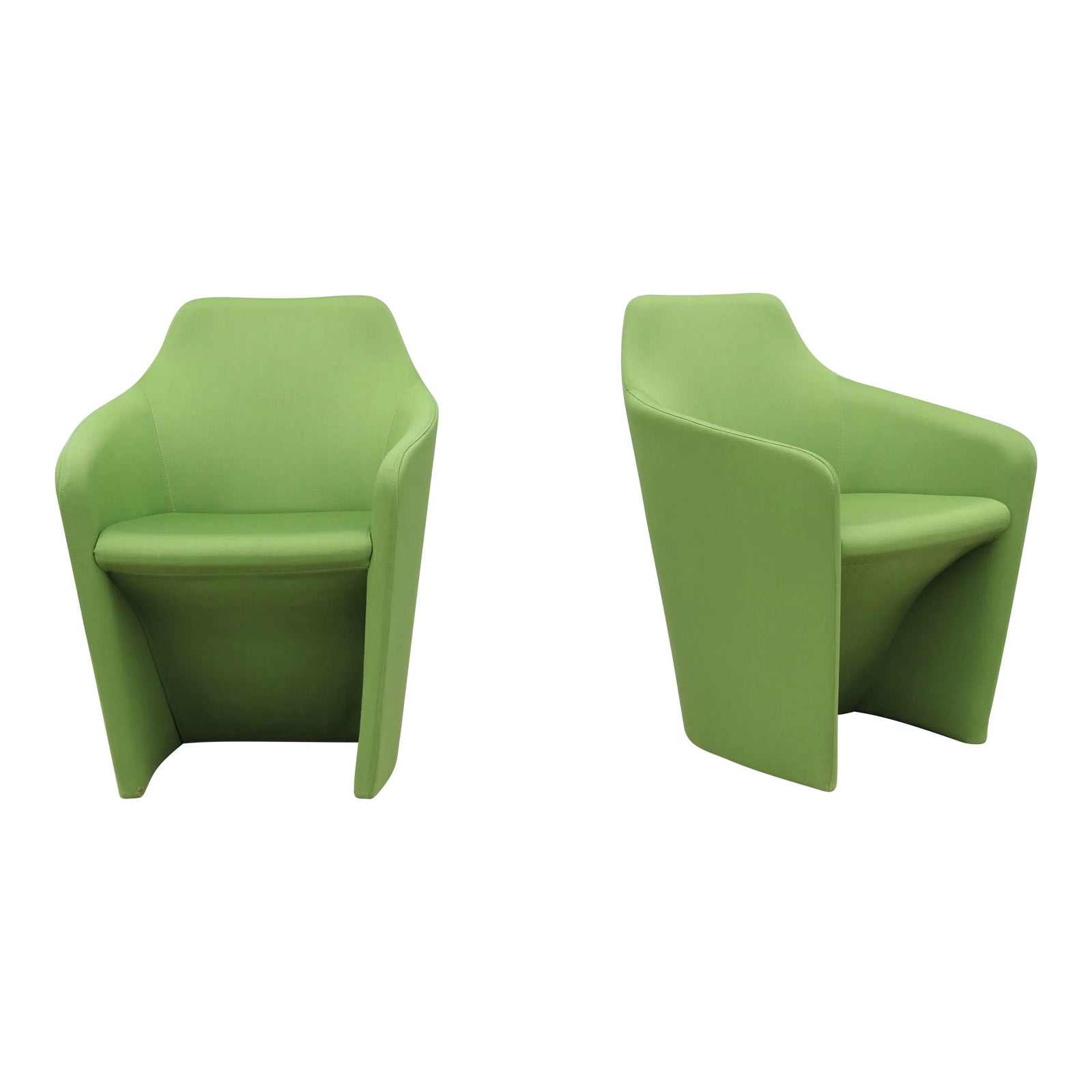 Contemporary Modern Simon Pengelly for Allermuir Venus Green Tub Chairs