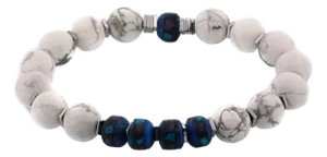 Spiritual Beaded White & Blue Energy Bracelet