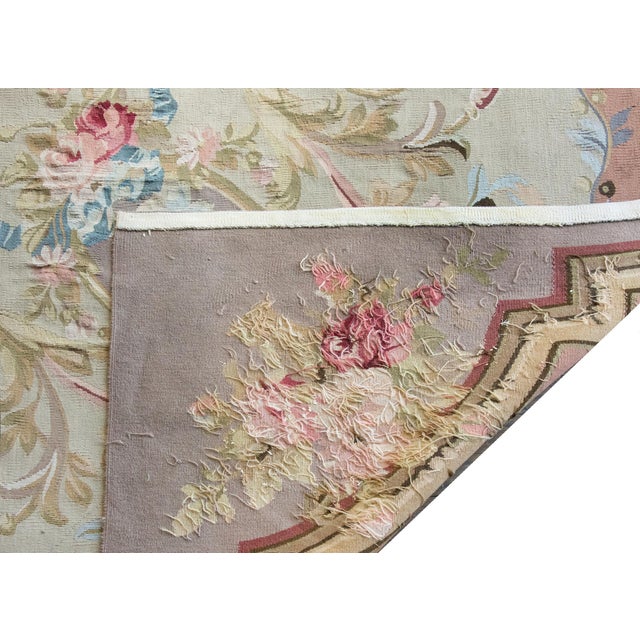 Late 20th Century Indian Aubusson Rug For Sale - Image 14 of 15