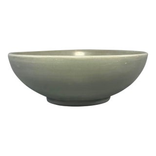 Vintage Chinese Longquan Celadon Ceramic Bowl For Sale