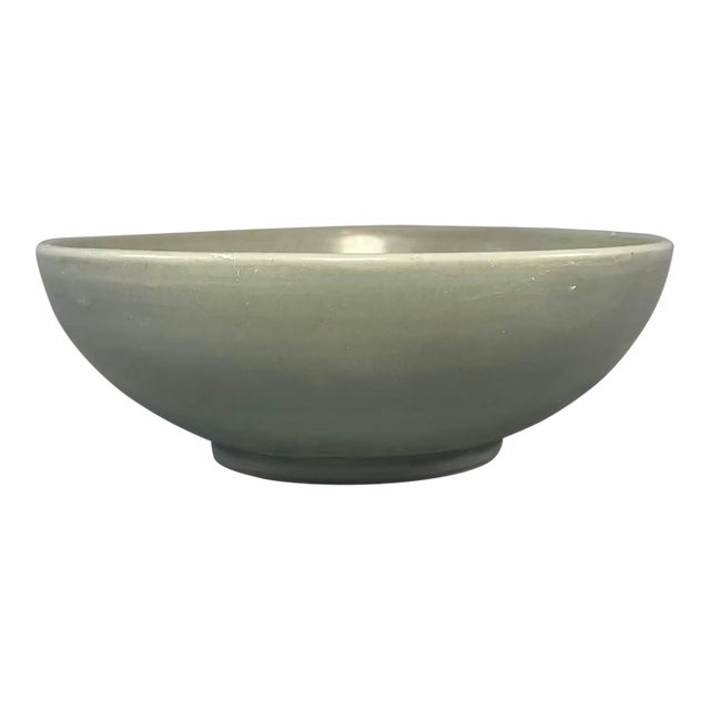 Vintage Chinese Longquan Celadon Ceramic Bowl For Sale
