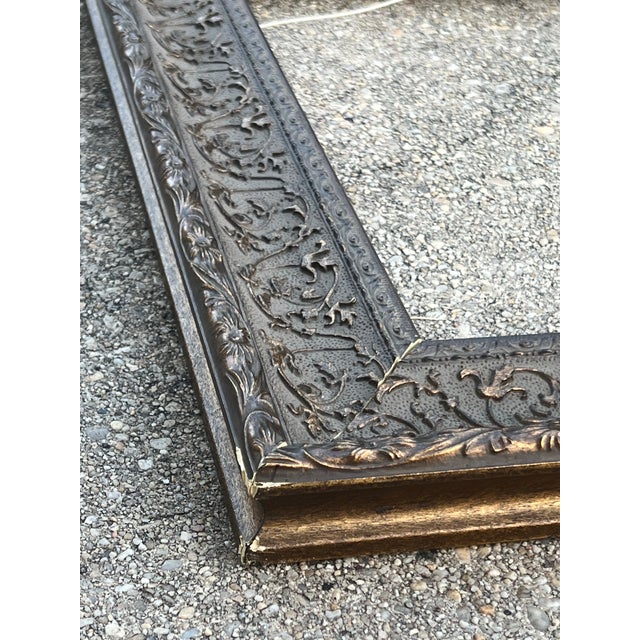 ️ Antique Victorian Gold Gesso Solid Wood Picture Frame c.1880s For Sale In Baltimore - Image 6 of 12