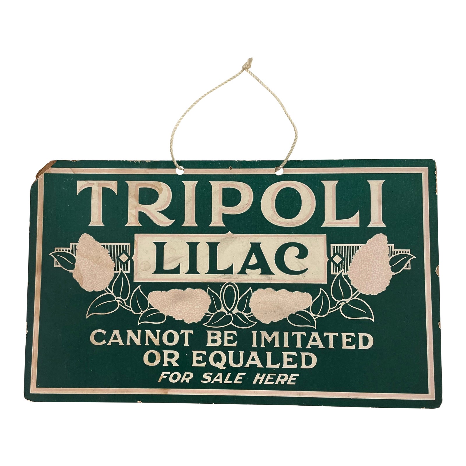 Tripoli Lilac Vintage Sign - Americana Decor | Chairish