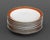Set of Eight Richard Ginori Porcelain Bread and Butter Plates, with orange and gilt trim, marked "Richard Ginori / B-9 /...