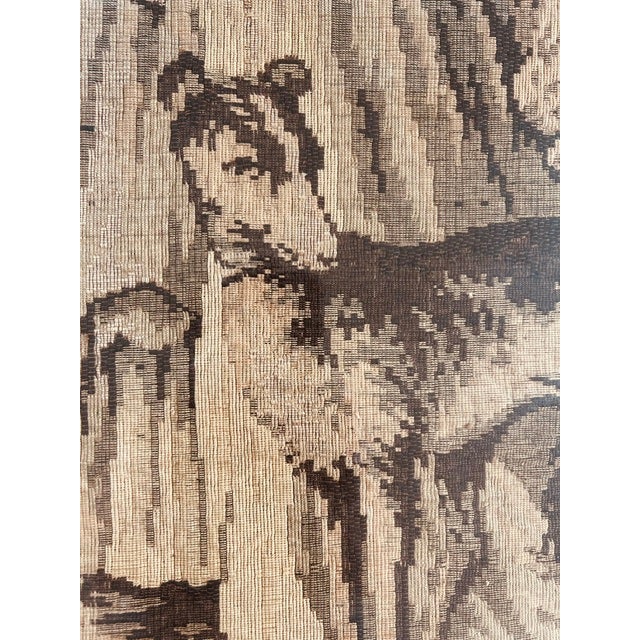 Camel Framed Antique European Woven Tapestry Textile For Sale - Image 8 of 16