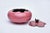 Volume: 2,4 liters, Weight: 1,6kg This handcrafted ceramic jar/ urn features a soft pink glaze. The lid is shaped like a...