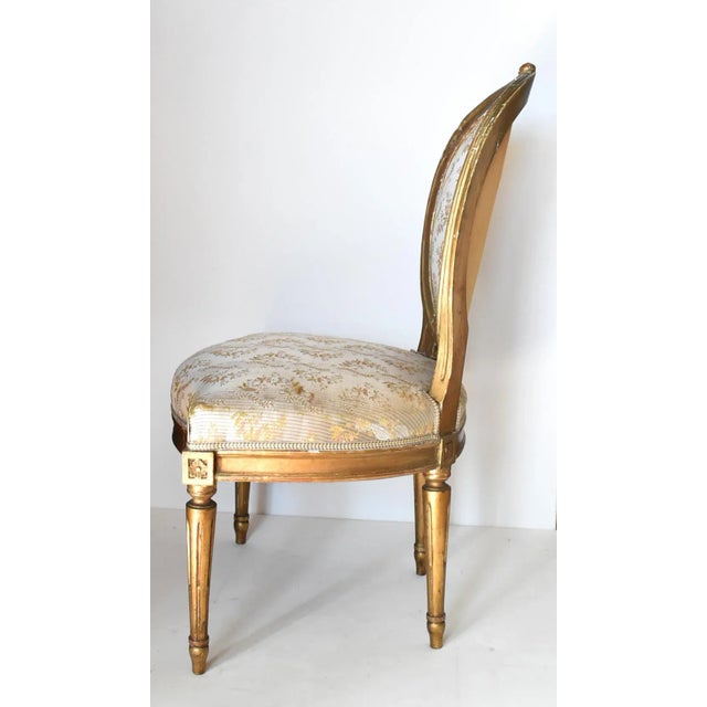 18th Century Antique 18th-Century French Gilt Chairs - a Pair For Sale - Image 5 of 13